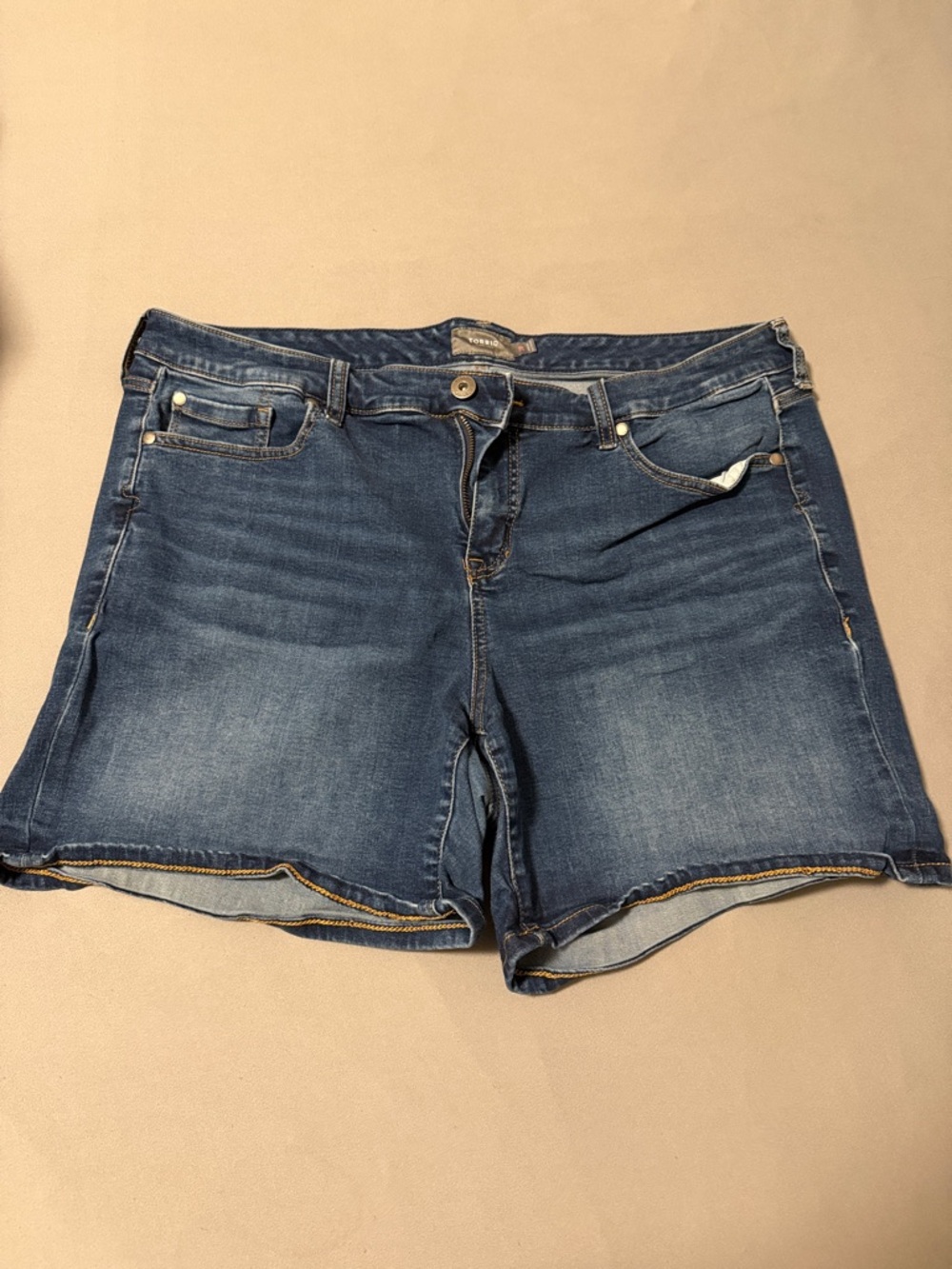torrid Dark Wash Denim Jean Shorts - Blue